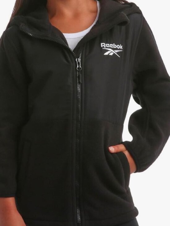 Reebok Sweatshirt - Lightweight Polar Fleece Zip Up Hoodie Jackets for Girls Wea - Picture 1 of 1